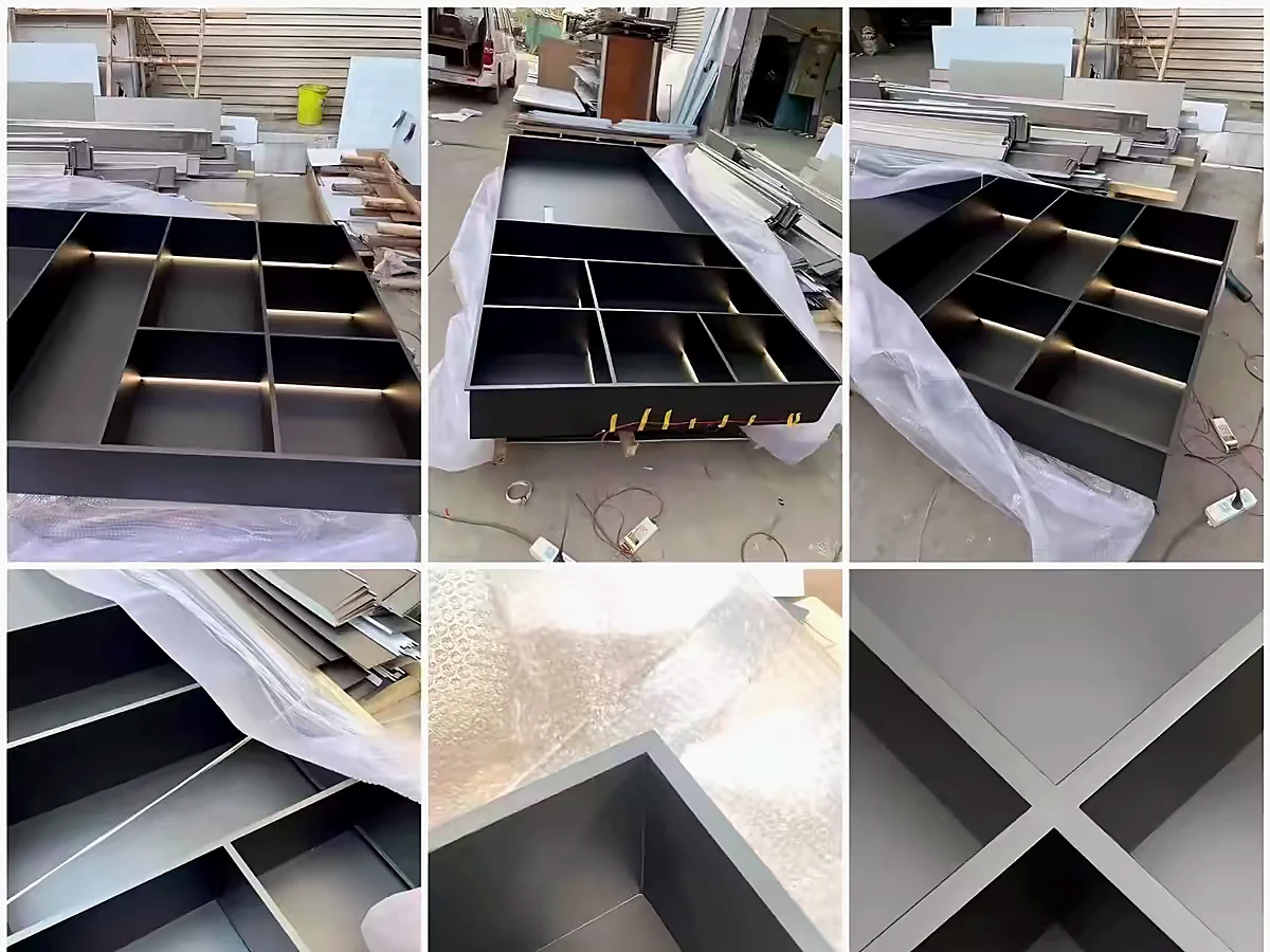 Custom stainless niche manufacturing detail