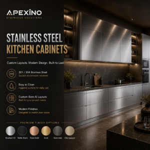 Stainless steel kitchen cabinet
