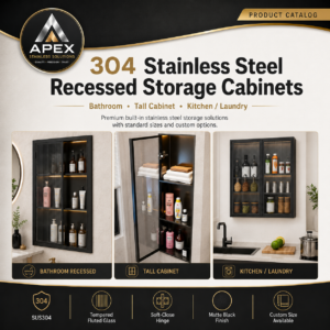 304 Stainless SteelRecessed Storage Cabinets