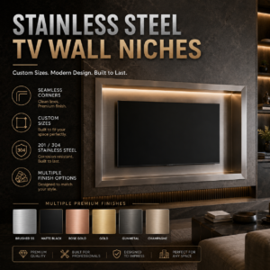 Stainless steel TV niche