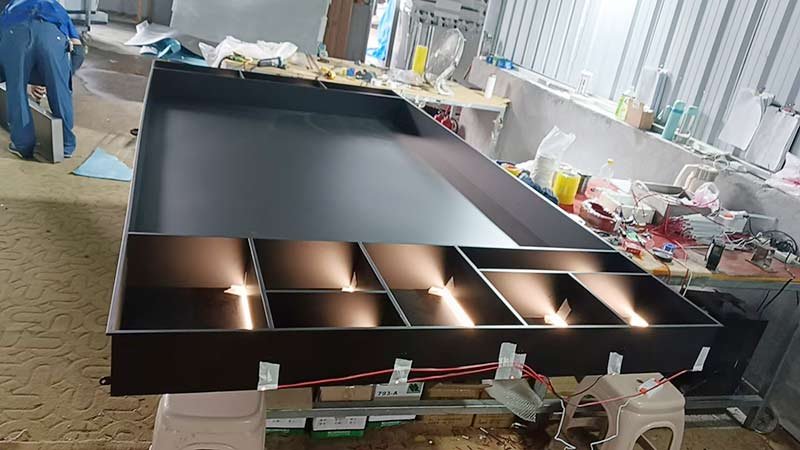 Single Custom Matte Black Shower Niche Sample: 304 Stainless Steel Case Study