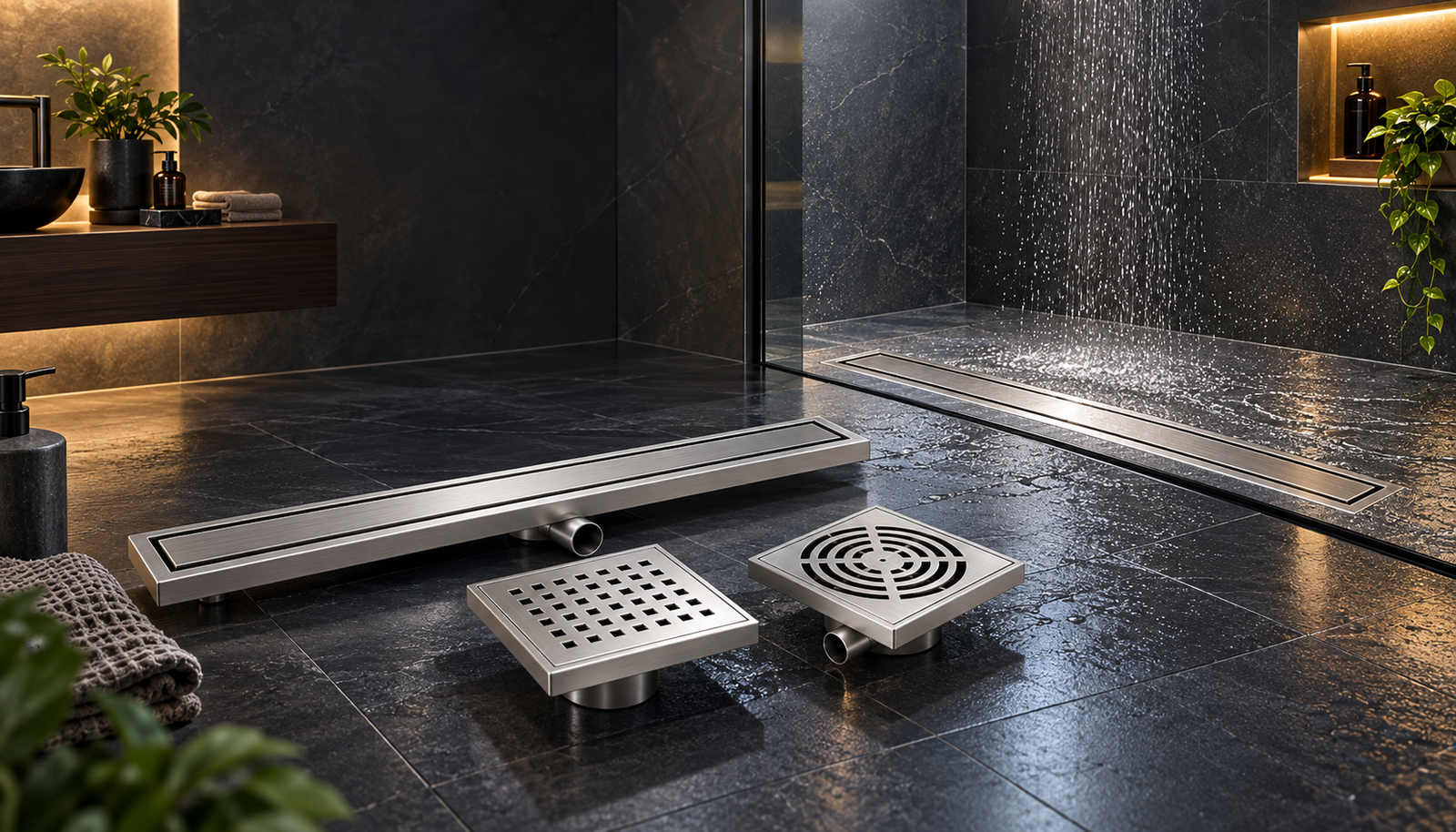 Premium Stainless Steel Floor Drains: Linear vs Square Specification Guide