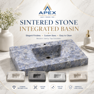 Premium Sintered Stone Integrated Basin